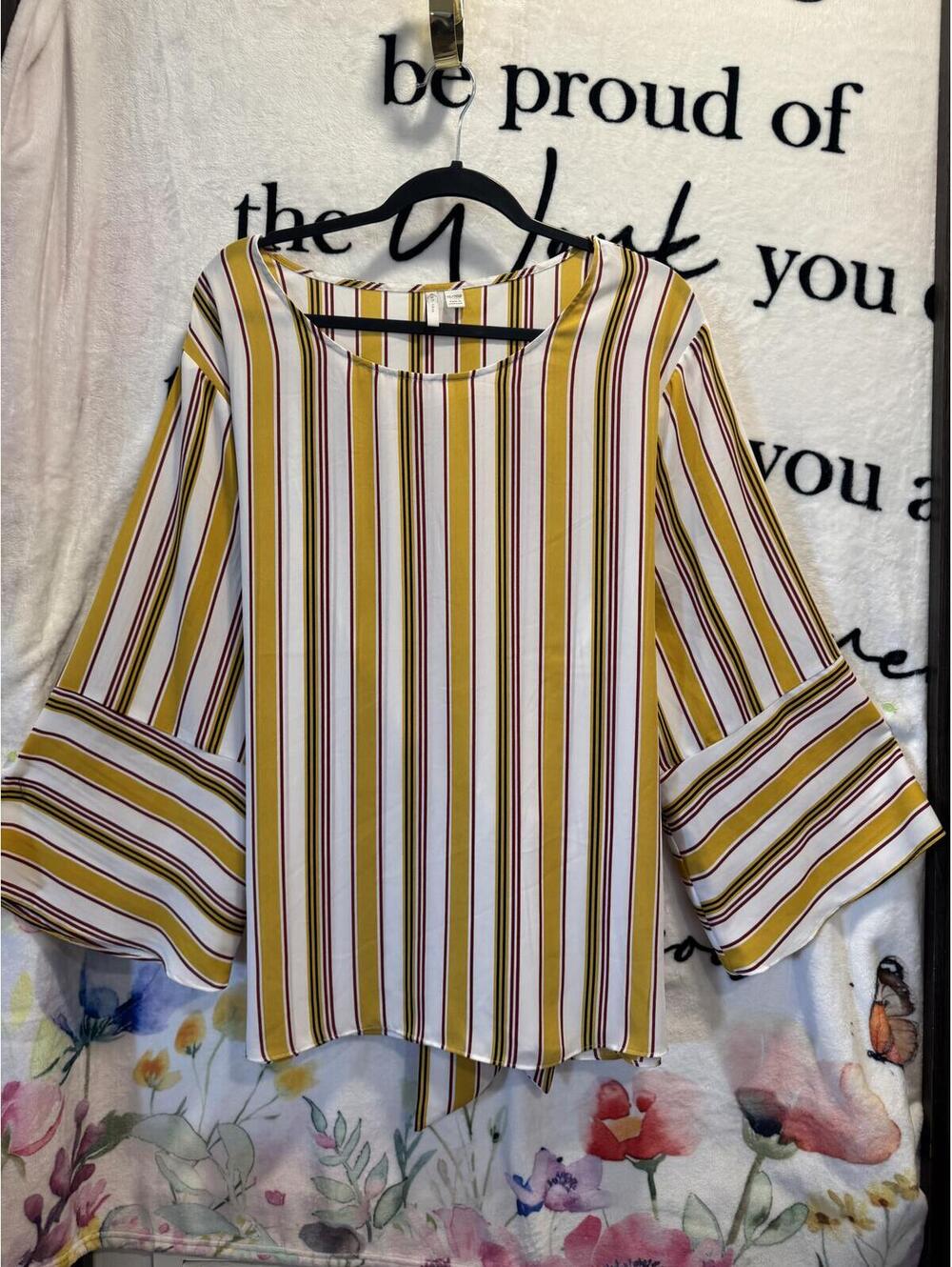 Cato Est. 1946 Womens SStripe Blouse 3/4 Sleeve Top Plus Size 26/28W [COPY]